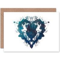 Wee Blue Coo Ink Splat Thistle Flower Head Galaxy Stars Scottish Card
