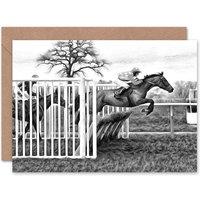 Artery8 Vintage Photo Sport Horse Racing Jockey Art Card