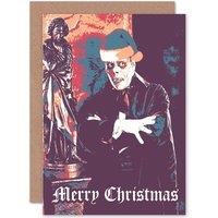 Artery8 Christmas Xmas Chaney Phantom Opera Horror Fun Greetings Card in Black