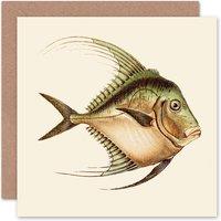 Artery8 Antique Fish Bloch Pugnose Pony Art Blank Just to Say Card