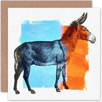 Artery8 Two Tone Orange Mule Art Blank Just to Say Card