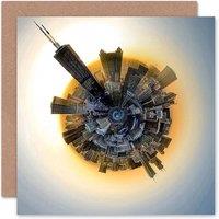 Artery8 Little World Chicago Skyline Wheel Art Card