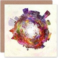Artery8 Little World City Skyline Liverpool England Art Card