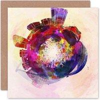 Artery8 Little World City Skyline Valencia Spain Anniversary Card