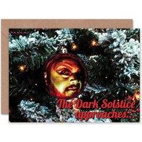 Artery8 Xmas Dark Solstice Devil Face Present Christmas Card