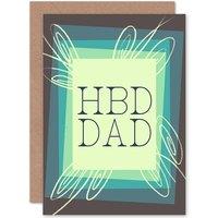 Artery8 HBD Dad Birthday Greetings Card in Blue