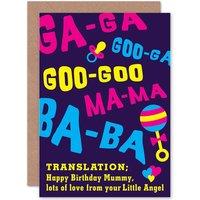 Artery8 Mum From Baby Talk Translation Happy Birthday Greetings Card
