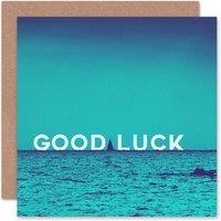 Wee Blue Coo Sail Yacht Horizon Sea Good Luck Card
