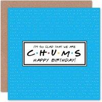 Wee Blue Coo Glad We Are Chums Lyrics Friends Friendship Card