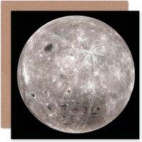 Artery8 Nasa Far Dark Side Of The Moon Photograph Space Greeting Card