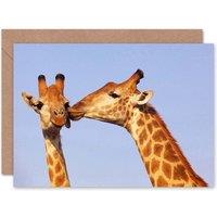 Artery8 Giraffes Kissing Love Photo Anniversary Valentines Card