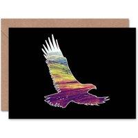 Artery8 Scenic Inset Scotland Heather Scottish Glen Eagle Art Card