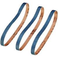 IRWIN Powerfile Zirconium Sanding Belt 13 x 451mm 60G (Pack 3) in Blue