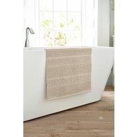 Deyongs Romeo Textured 100% Cotton Bath Mat - 1500gsm Absorbent Bathroom Rug | 1846 in Stone