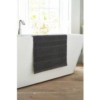 Deyongs Romeo Textured 100% Cotton Bath Mat - 1500gsm Absorbent Bathroom Rug | 1846 in Charcoal