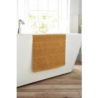 Deyongs Romeo Textured 100% Cotton Bath Mat - 1500gsm Absorbent Bathroom Rug | 1846 in Light Sand