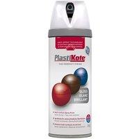 Plastikote 21102 400ml Premium Spray Paint Gloss - White