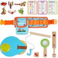 Bluey Adventure Belt, 17 Piece Explorer Set with Compass & Accessories | Size: 15 cm
