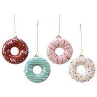 Garden Greatness Set Of 4 Hanging Festive Donut Decorations | Size: 1 Pack
