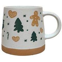 Garden Greatness Gingerbread Man Christmas Tapered Mug in White | Size: 1 Pack