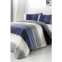 Fusion 'Betley' Classic Wide Stripe Duvet Cover Set in Blue | Size: Single