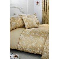 Dreams & Drapes 'Jasmine' Floral Jacquard Duvet Cover Set in Beige | Size: King