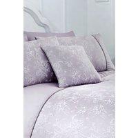 Dreams & Drapes 'Jasmine' Floral Jacquard Filled Cushion in Lavender | Size: 43 cm x 43 cm