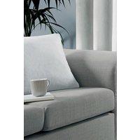 Fusion 'Sorbonne' Luxury Plain Dyed Filled Cushion 100% Cotton in White | Size: 43 cm x 43 cm