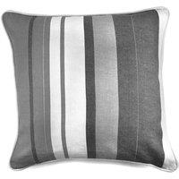 Fusion 'Whitworth Stripe' Modern Striped Filled Cushion 100% Cotton in Grey | Size: 43 cm x 43 cm