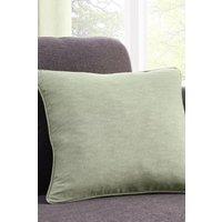Fusion 'Sorbonne' Luxury Plain Dyed Filled Cushion 100% Cotton in Green | Size: 43 cm x 43 cm