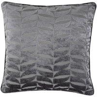 Curtina 'Kendal' Retro Geo Jacquard Woven Filled Cushion in Charcoal | Size: 43 cm x 43 cm