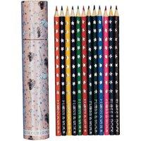 Floss & Rock 12 Coloured Pencils Tube - Party Animals