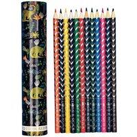 Floss & Rock 12 Coloured Pencils Tube - Dinosaur