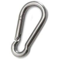 Primrose Silver Stainless Steel Snap Hook Carabiner Shade Sail Accessory 8x4cm in Metallic Silver | Size: 8x4 cm