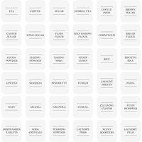 Argon Tableware Storage Jar Labels - Pack of 216 Labels in White