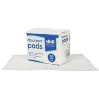 Harbour Housewares Small Disposable Incontinence Bed Pads - 32.5cm x 45cm - 50x Waterproof Absorbent Mattress Wetting Protector Sheets