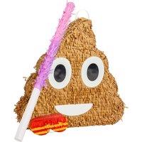 Fax Potato 3pc Poop Emoji Pinata Set with Stick & Blindfold in Pink