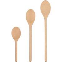 Argon Tableware 3pc Wooden Cooking Spoon Set in Brown