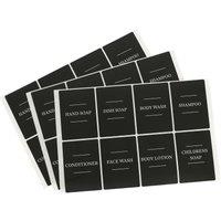 Harbour Housewares 24pc Soap Dispenser Labels Set - Pack of 3 in Black