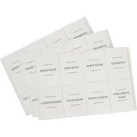 Harbour Housewares 24pc Soap Dispenser Labels Set - Pack of 3 in White