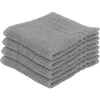 Nicola Spring Cotton Wash Cloths - 30cm x 30cm - Pack of 4 in Grey