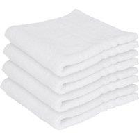 Nicola Spring Cotton Wash Cloths - 30cm x 30cm - Pack of 4 in White