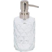 Harbour Housewares 500ml Glass Soap Dispenser - Prism Refillable Hand Wash Bottle with Pump in Clear