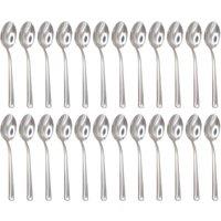 Argon Tableware Tondo Stainless Steel Teaspoons - 14cm - Pack of 24 in Silver