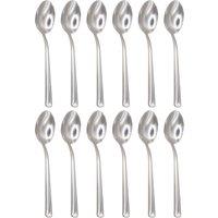 Argon Tableware Tondo Stainless Steel Teaspoons - 14cm - Pack of 12 in Silver