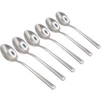 Argon Tableware Tondo Stainless Steel Teaspoons - 14cm - Pack of 6 in Silver