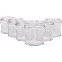 Argon Tableware 130ml Glass Jam Jars - Set of 6 - Empty Screw Top Preserving Jar in Clear