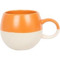 Nicola Spring 340ml Dipped Stoneware Mug - Sphere Glazed Stoneware Tea Coffee Cups in Orange