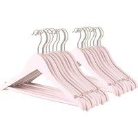 Harbour Housewares 20x Strong Children's Coat Hangers with 360 Degree Rotatory Hook in Light Pink | Size: 20 Pack