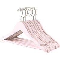 Harbour Housewares 10x Strong Children's Coat Hangers with 360 Degree Rotatory Hook in Light Pink | Size: 10 Pack
